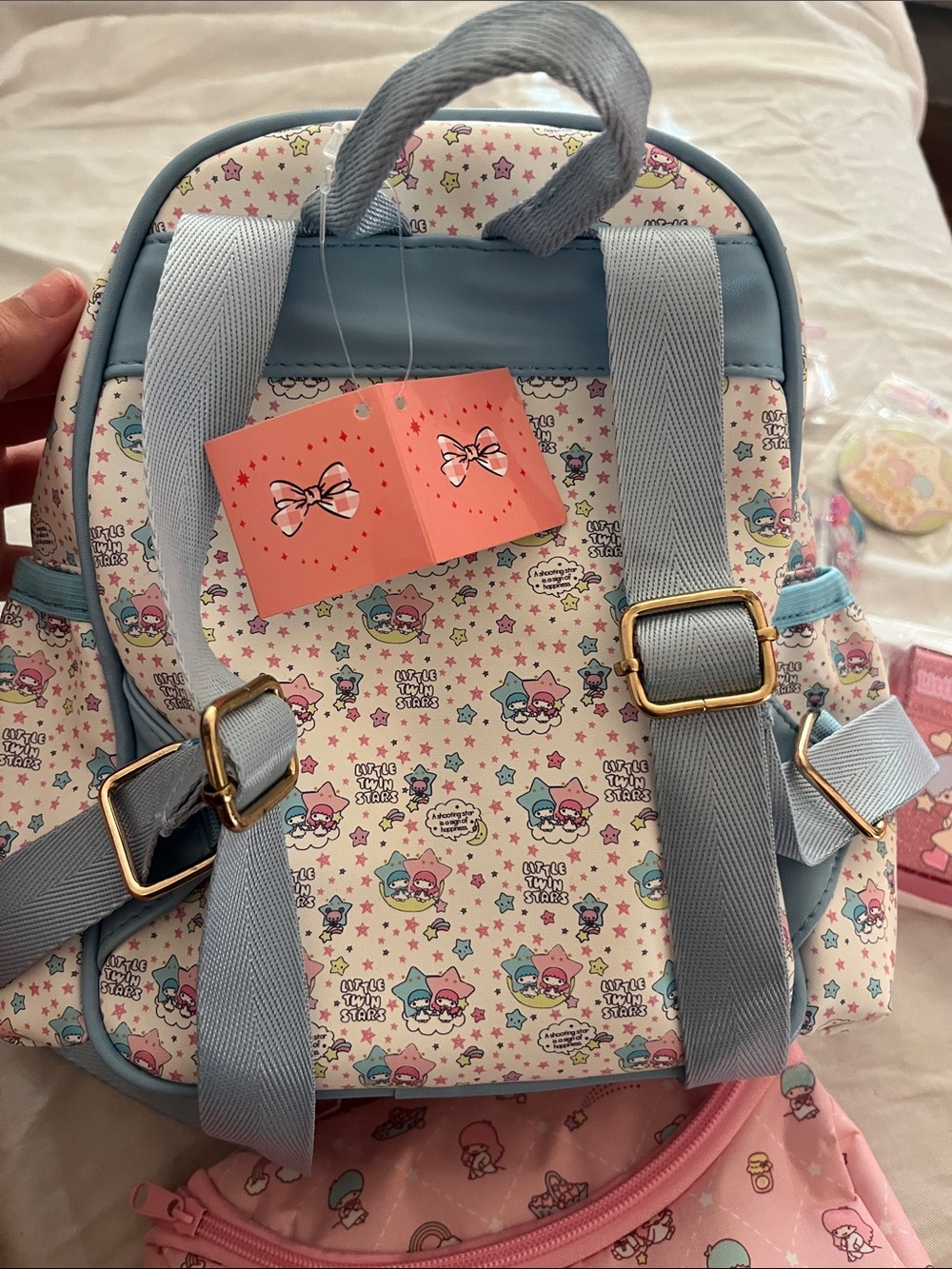 Sanrio Little Twin Stars mini backpack and accessories - Picture 3 of 5